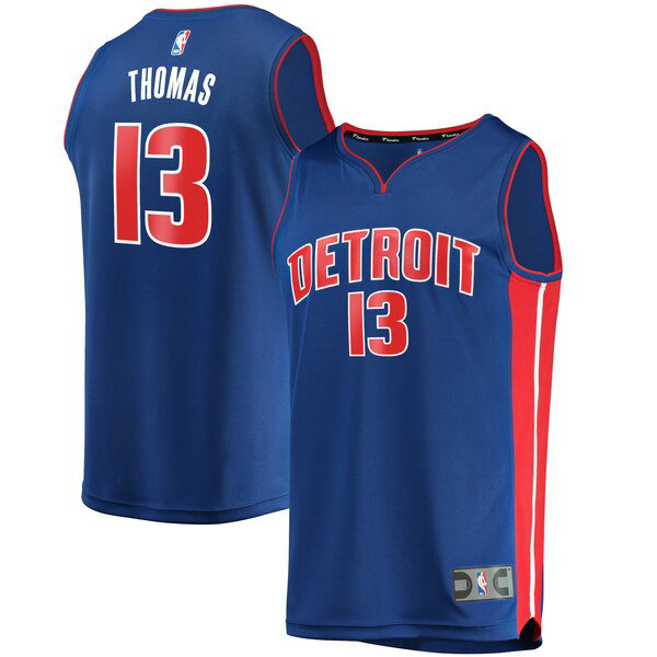 Maillot nba Detroit Pistons Icon Edition Homme Khyri Thomas 13 Bleu